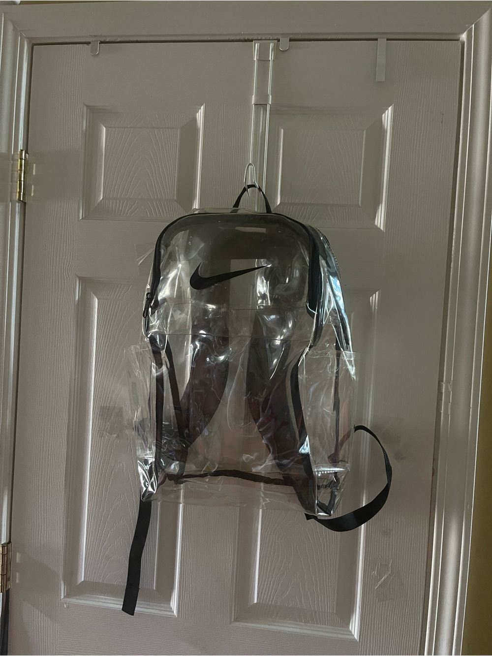 Nike Brasilia training transparent PVC Backpack with Black Trim and Logo - Picture 3 of 15